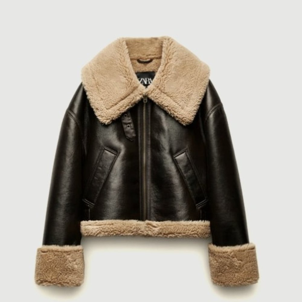 ZW COLLECTION DOUBLE-FACED BIKER JACKET